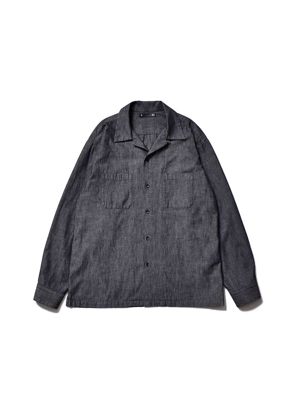 MINEDENIM - Chambray Open Collar L/S SH (CGR) / シャンブレー
