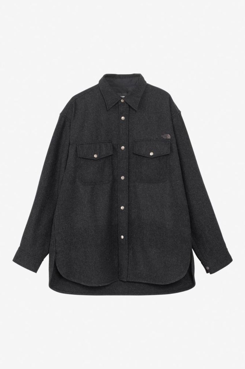 THE NORTH FACE - ロングスリーブウッドランドウールシャツ (ミックス