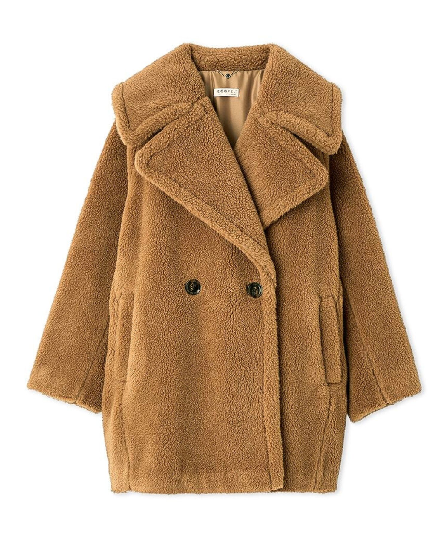 FRAY I.D - ECOPELボアミドルコート ( CML ) ポリエステル / ウール混