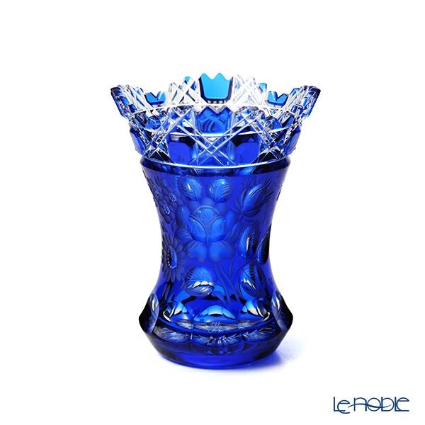 マイセン（Meissen） マイセンクリスタル 花瓶（ライトブルー） 13cm