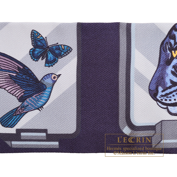 エルメス ツイリー エルメス・ストーリー マリン/グレー/ゴールド