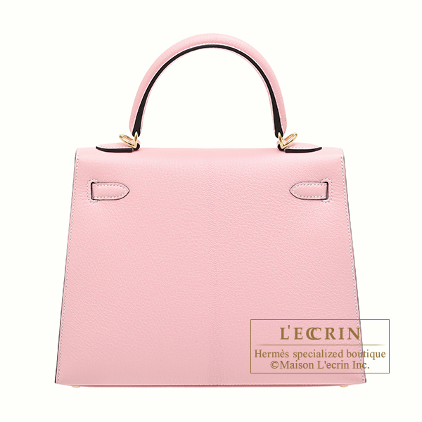 エルメス パーソナルケリー25/外縫い ローズサクラ/ フランボワーズ