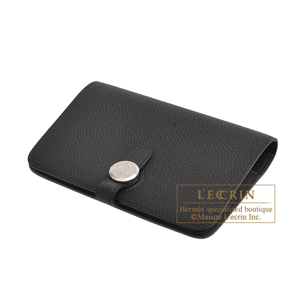 エルメス ドゴンコンパクト ブラック トゴ シルバー金具 | エルメス