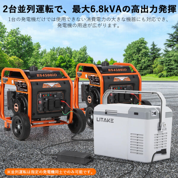 Litake 発電機 スタンダード 3500W インバーター 発電機 オープン
