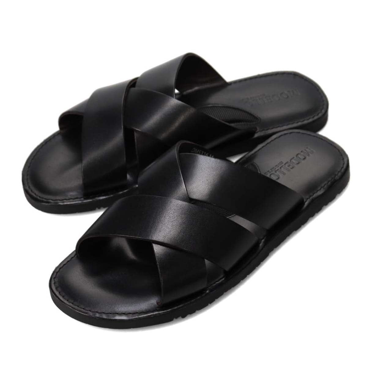モデロ MODELLO レザーサンダル DM5316(M(25.0～25.5cm) BLACK