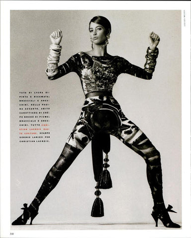 VOGUE Magazine Italia March 1990 CAPUCINE Linda Evangelista CLAUDIA SC