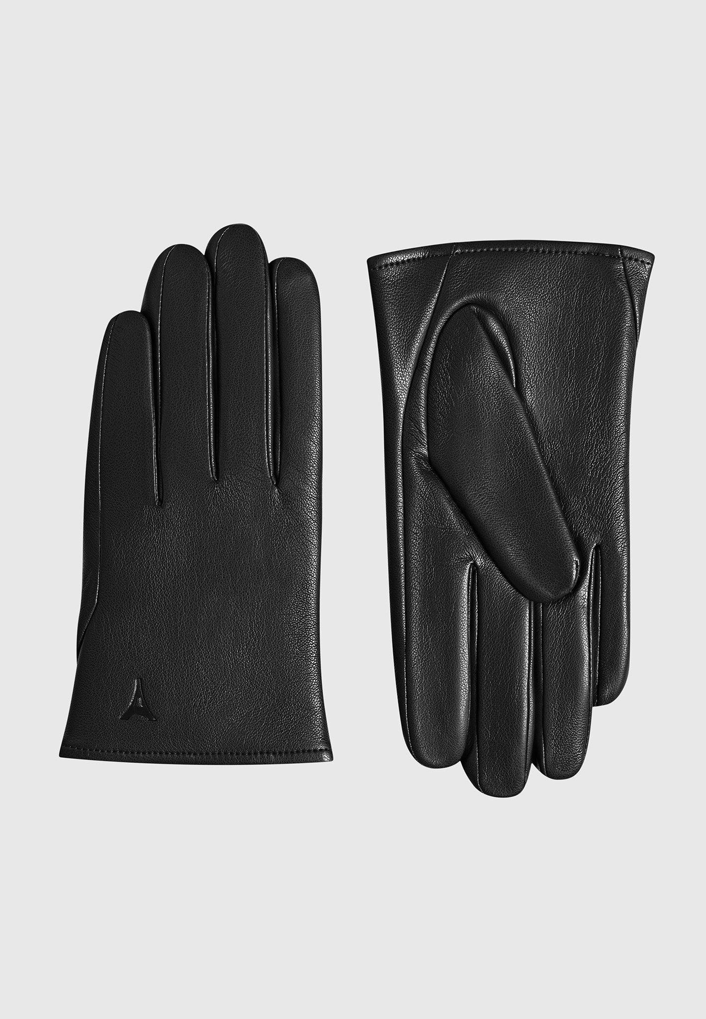 Azel - Leather Short Gloves - Brown | Manière De Voir