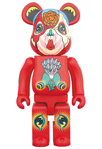 MEDICOM TOY - BE@RBRICK 田名網敬一 100％ & 400％ 赤