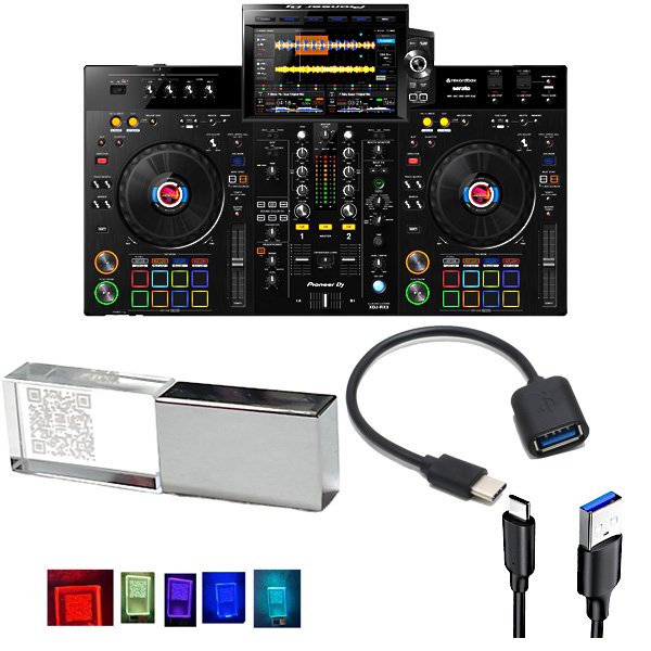 クリスタル128GB USB3.0メモリ・必須接続ケーブルセット】Pioneer DJ