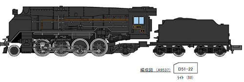国鉄 d51-22 スーパーナメクジ・改良品 | マイクロエース A9537 鉄道