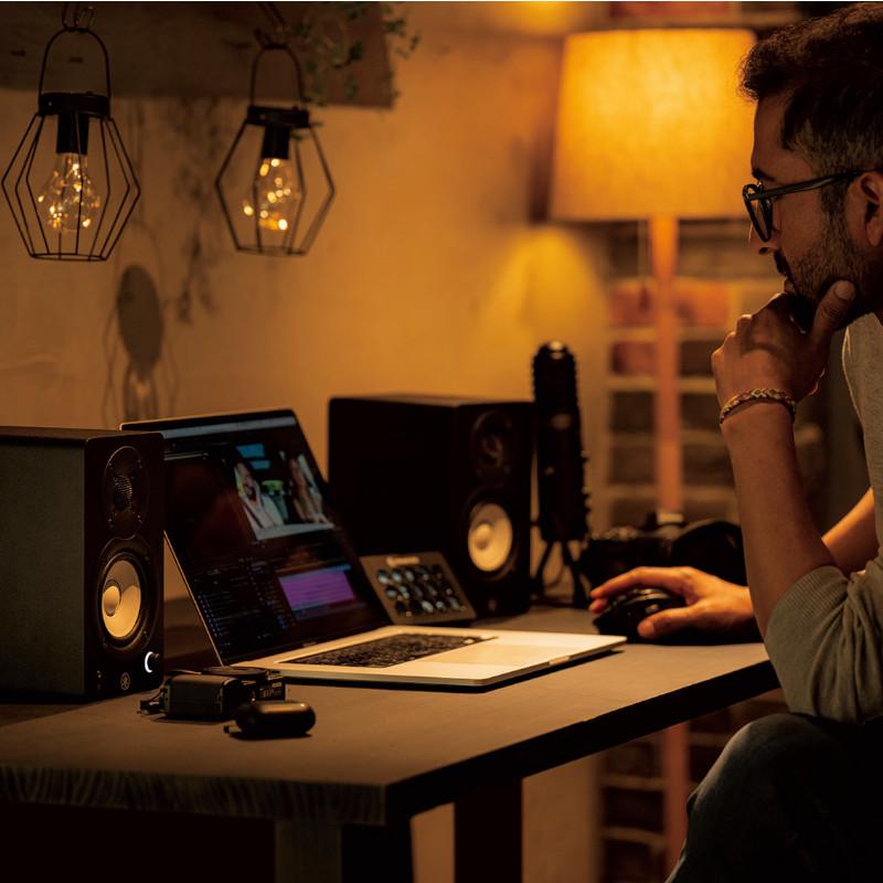 パワードスタジオモニター YAMAHA ヤマハ HS3W ホワイト ペア + MOS-35