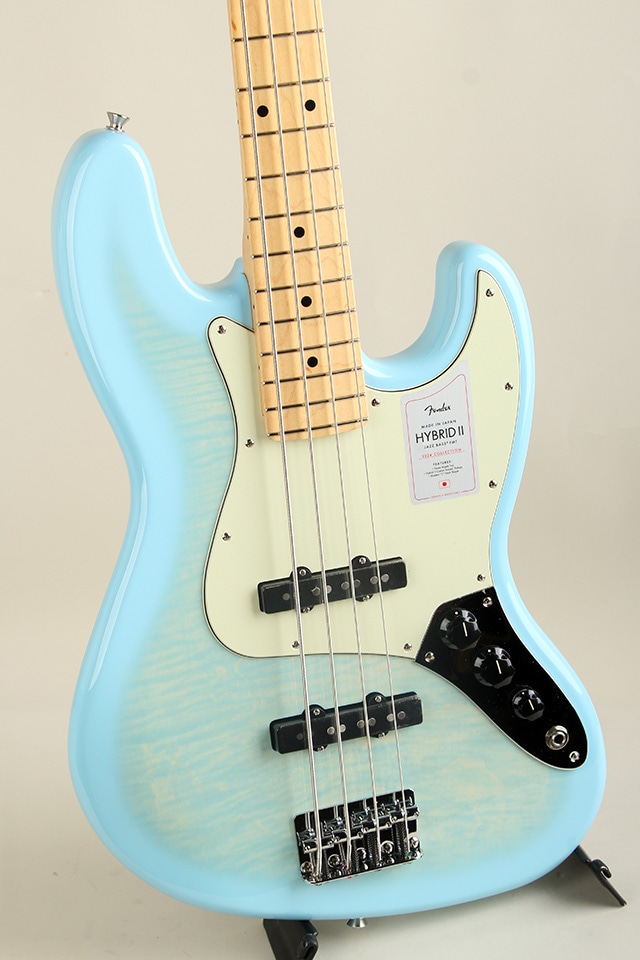 2024 Collection Made in Japan Hybrid II Jazz Bass Flame Celeste