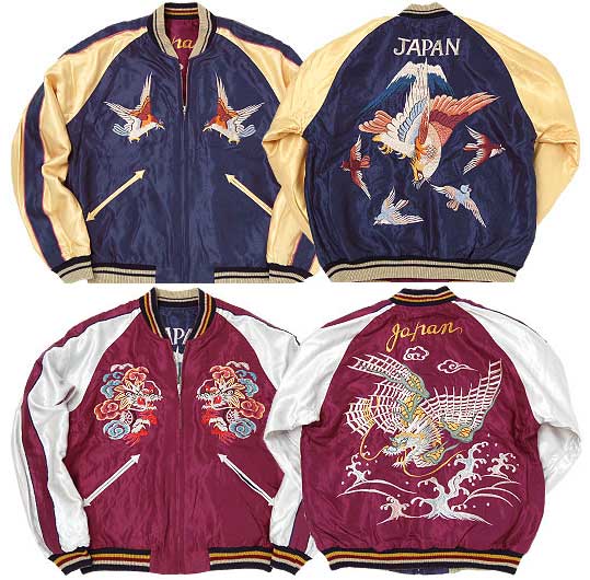 テーラー東洋スカジャン「店舗限定モデル」鷹×龍アセテートスカ/NO195