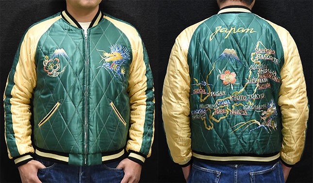 東洋スカジャン「BLACK EAGLE×JAPAN MAP」別珍スカ・NO-404/tt15544-141