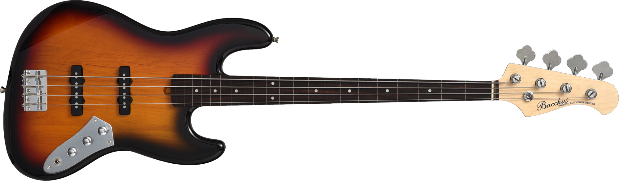 Bacchus UNIVERSEシリーズ フレットレスベースBJB-1R FL 3TS新品在庫
