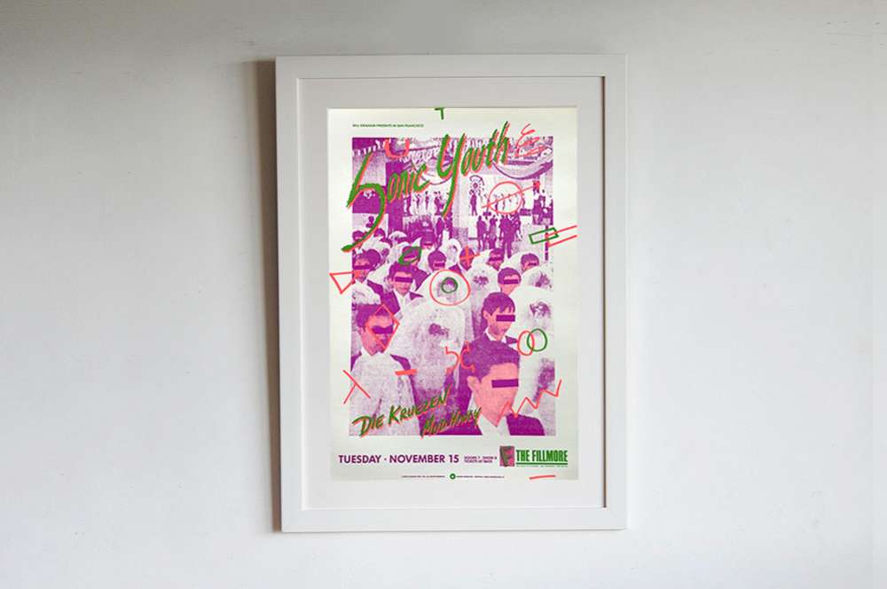 ソニックユースのライブを記念してのポスターがご購入いただけます