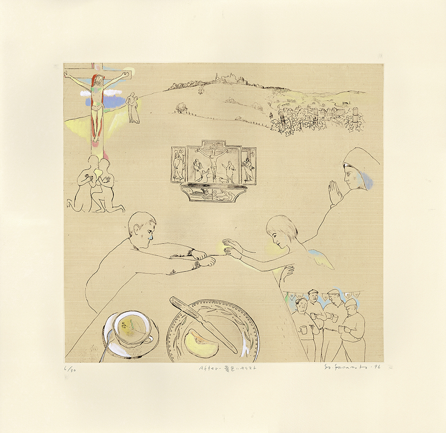 山本容子版画「After－黄色いキリスト」 | Natsume Books