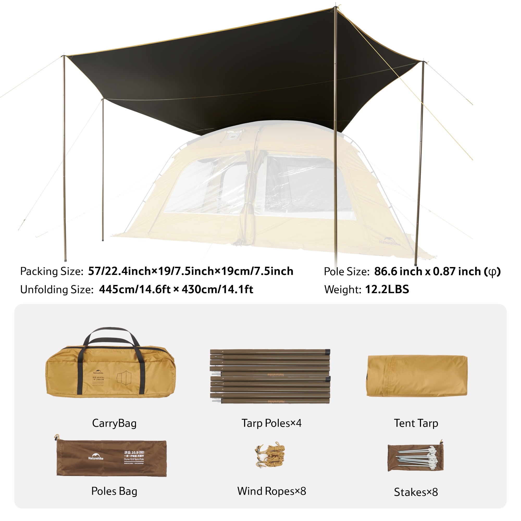 Dune™ 10.9 Pro 4-Person Hot Tent | Naturehike