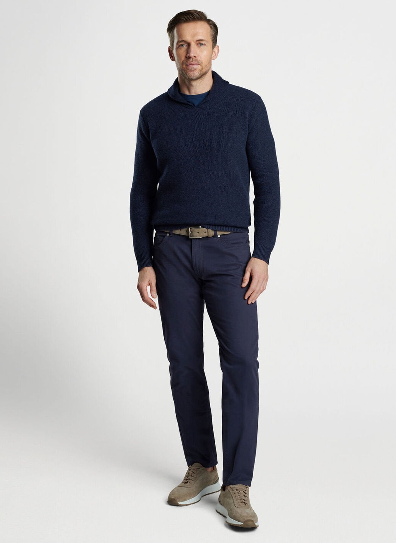 Peter Millar Delvin Twill Five-Pocket Pant-Navy - Murray's Toggery