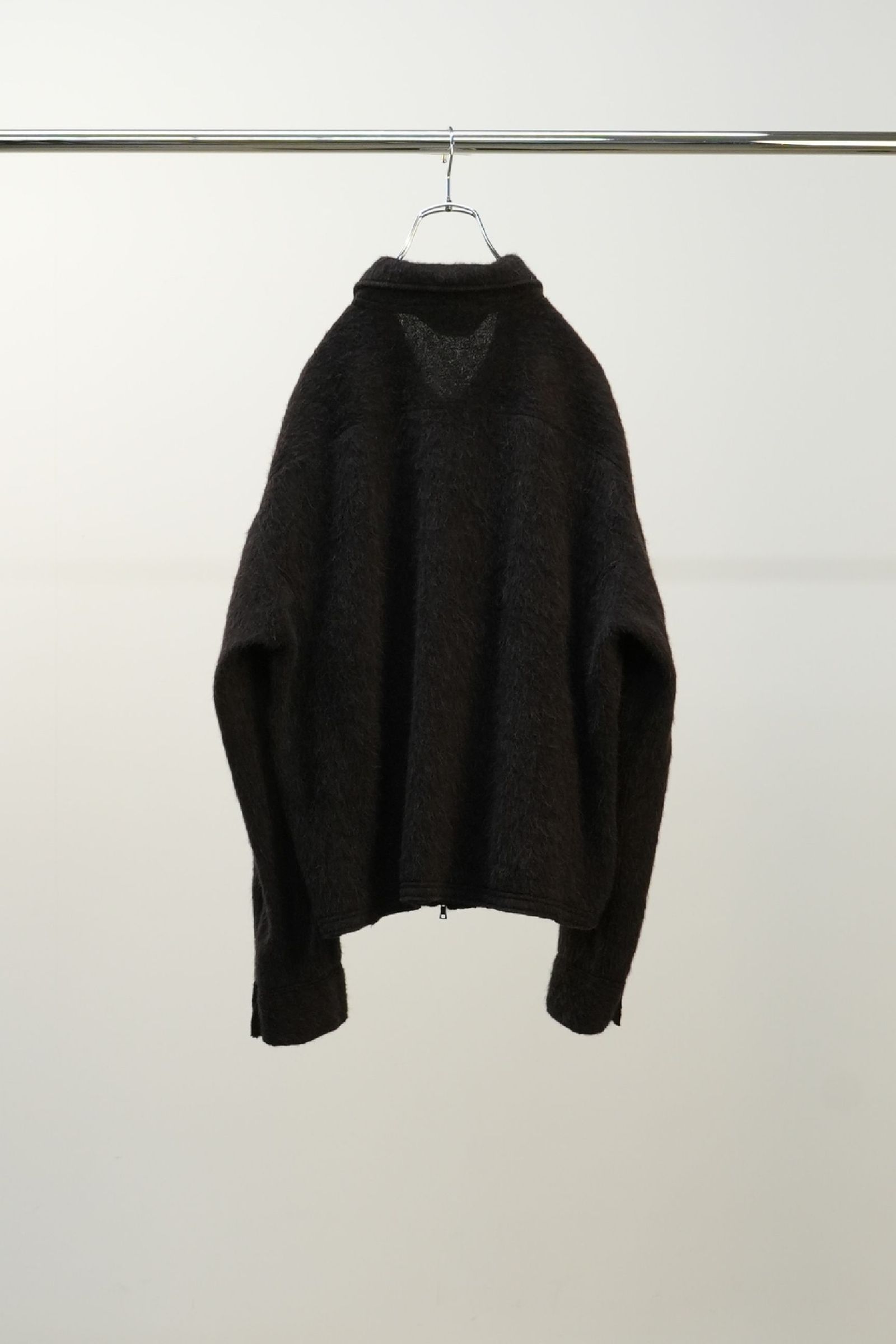 ANCELLM - SHAGGY ZIP UP SHIRT | BROWN | ジップアップシャツ | NapsNote