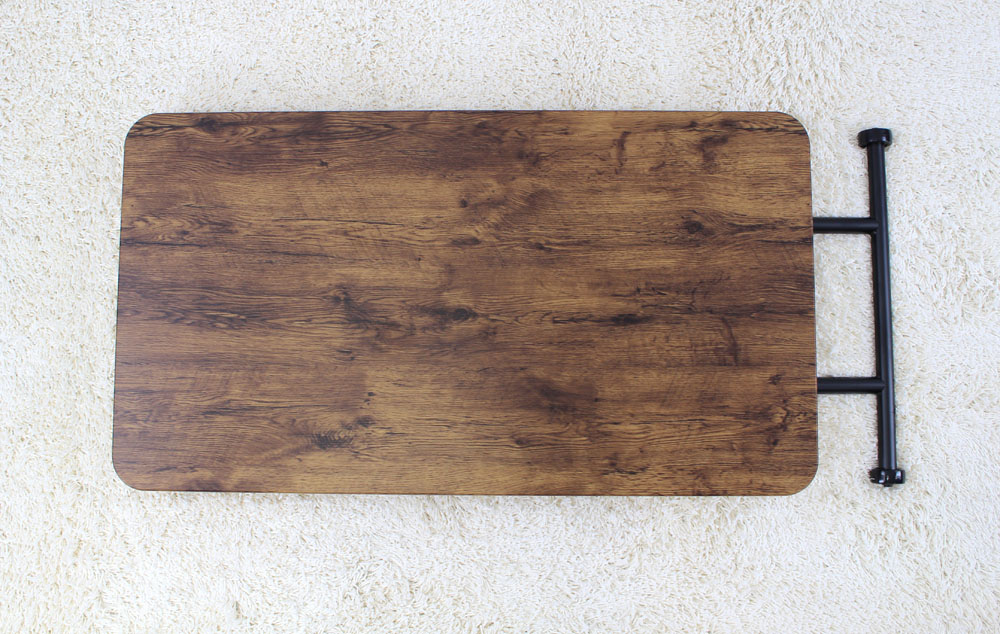 レトロなリフティング昇降テーブル：ガス圧で無段階高さ調整可能タイプ