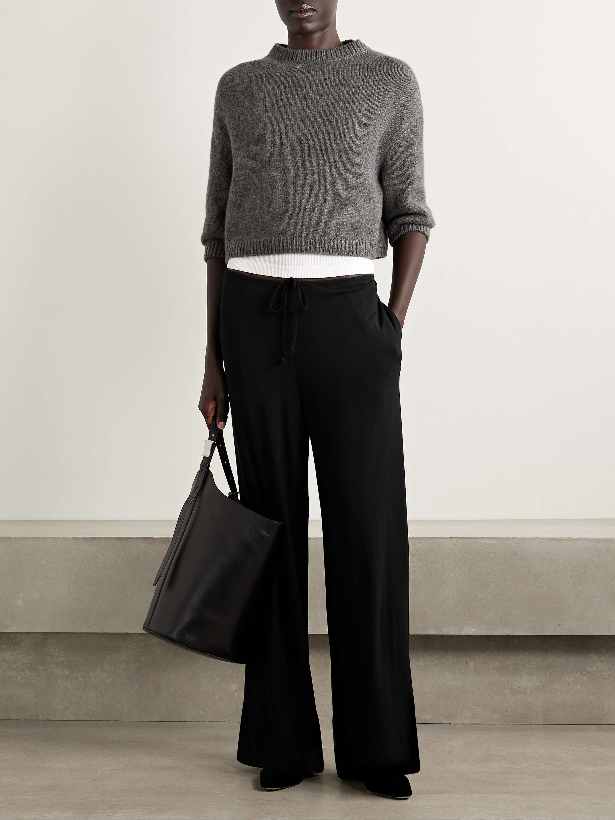 NILI LOTAN Adriel stretch-jersey wide-leg pants | NET-A-PORTER