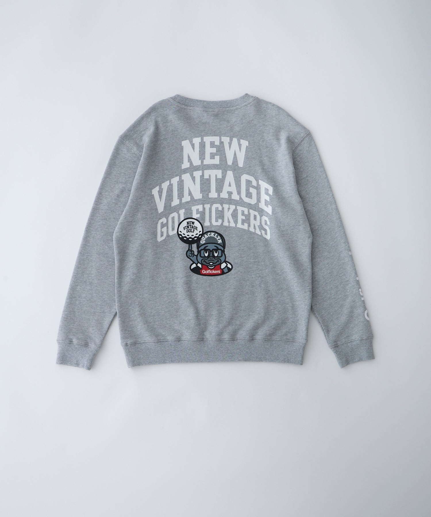 NVG × Golfickers QUACKLYN Crew Sweat Shirt(GRAY) – NEW VINTAGE GOLF