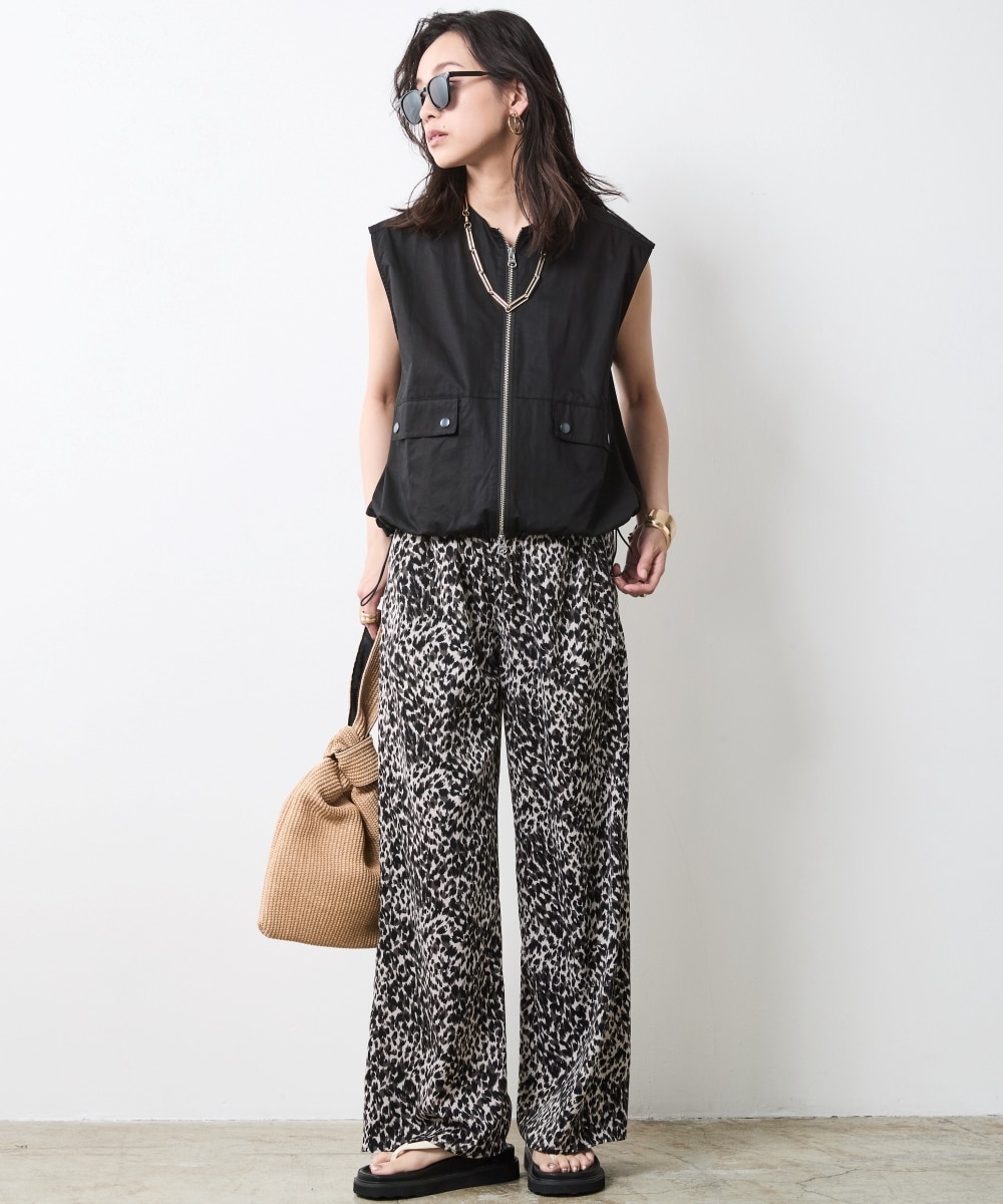 レオパードプリントワイドパンツ＜大きいサイズ有＞シックスタイル