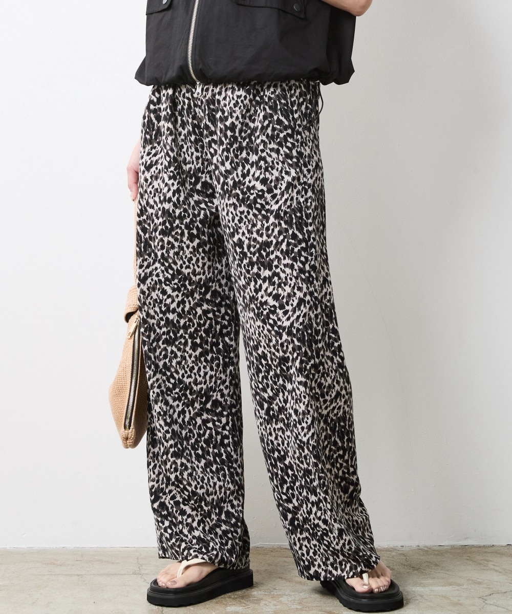 レオパードプリントワイドパンツ＜大きいサイズ有＞シックスタイル