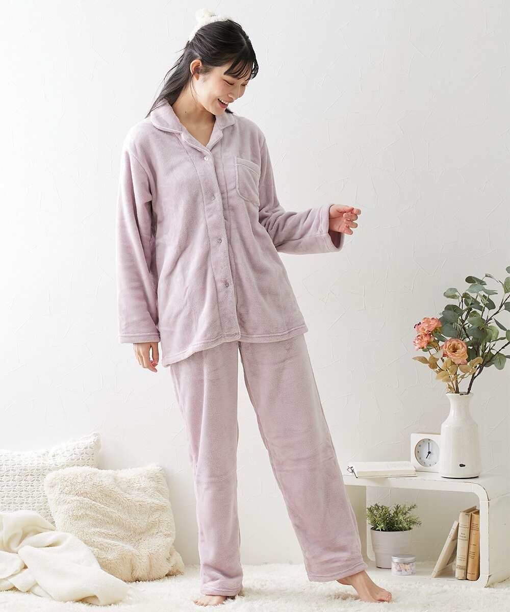 ふわぬくプレミアムフランネル前開きシャツパジャマ 通販【ニッセン】
