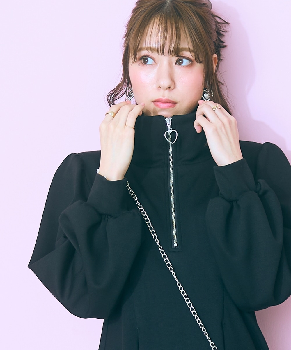 大きいサイズ＞ハーフZIPタックフレアワンピース marun 通販【ニッセン】