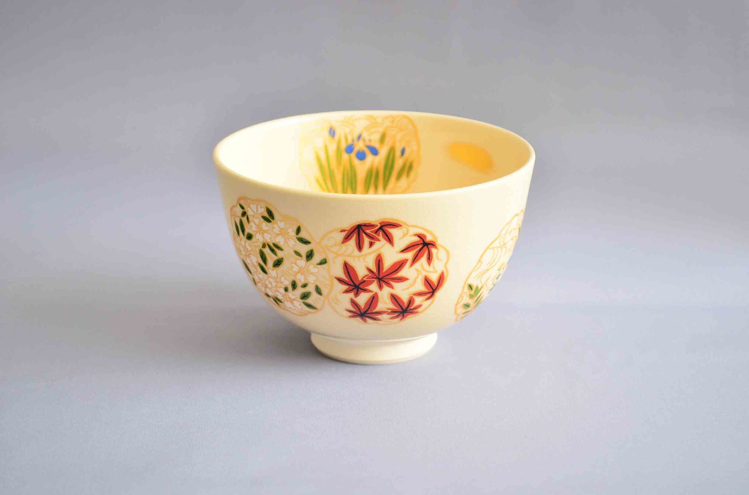 大野桂山 作 青楽竹茶碗(内 香炉釉) of 茶の湯 墨東清友館 茶道具専門