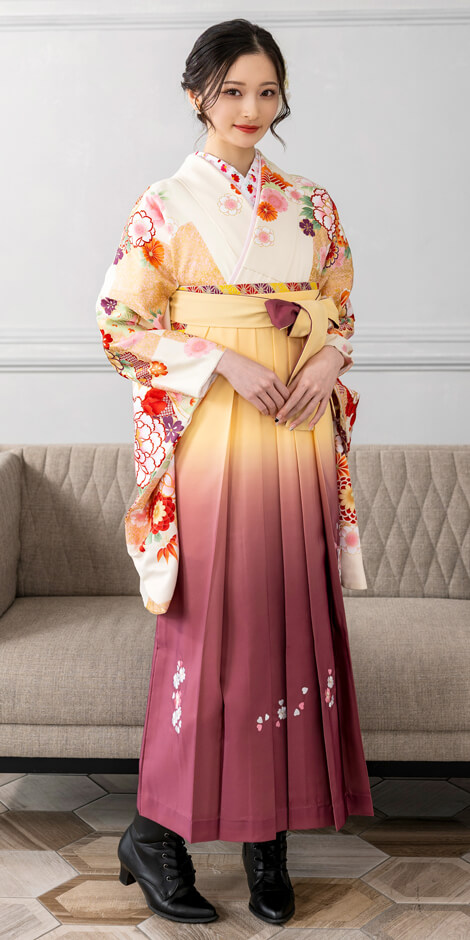 レンタル着物DDD867×袴GBS066 | 【京都さがの館】卒業式袴レンタル