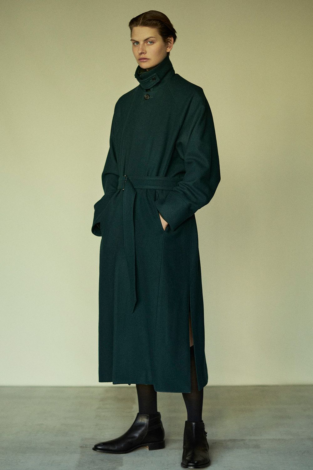 juha - 【ラスト1点】【22AW】Belted Over Coat/ベルテッドオーバー