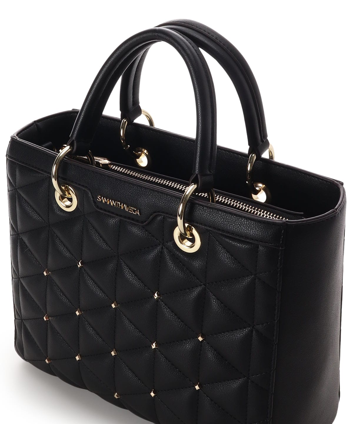 キルティングスタッズスクエアバッグ(FREE ブラック): SAMANTHAVEGA