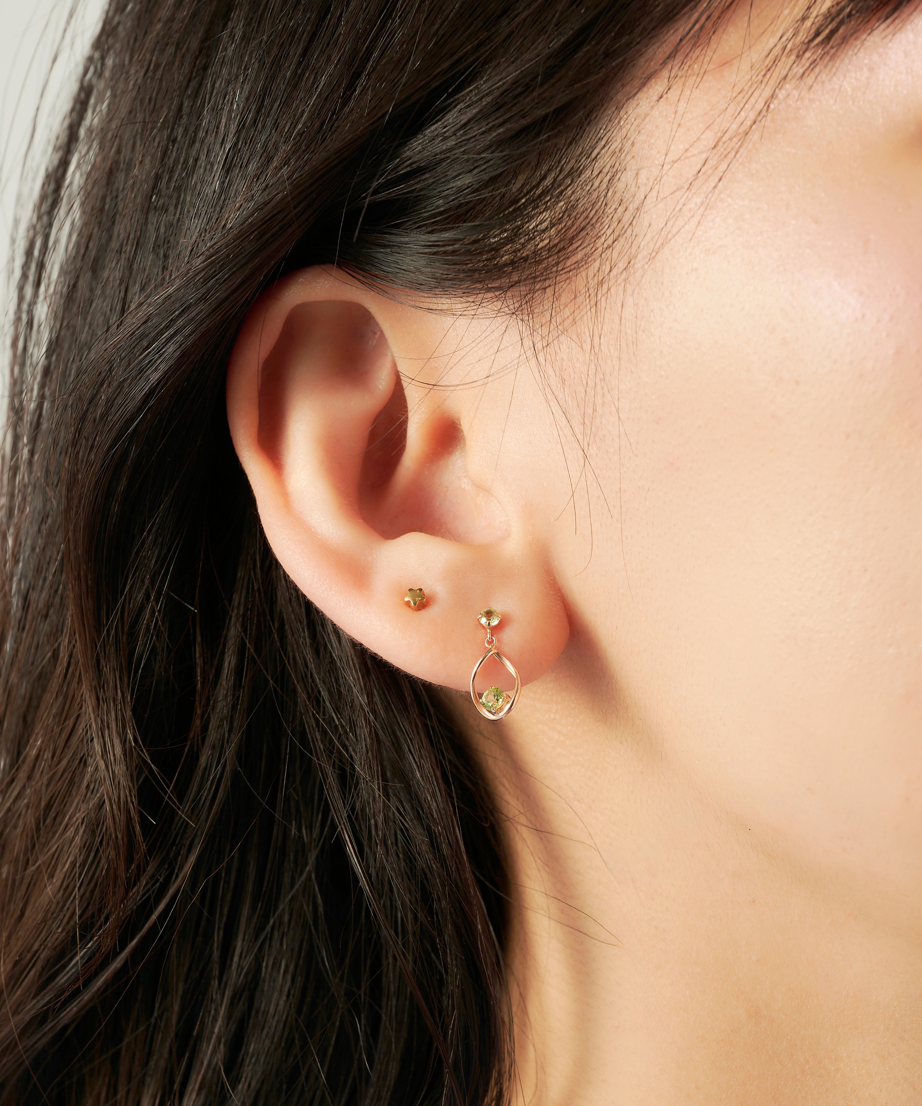 K10PG ペリドットピアス≪8月 誕生石≫(FREE K10PG): Samantha Tiara