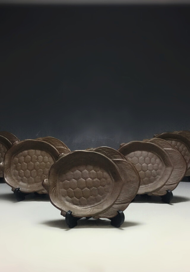 NO639 備前焼　煎餅皿　絵備前　古備前　宝尽くし文様　幕末～明治　5枚組 楽天市場】【ふるさと納税】【一点もの】備前大皿 備前 備前焼 松本