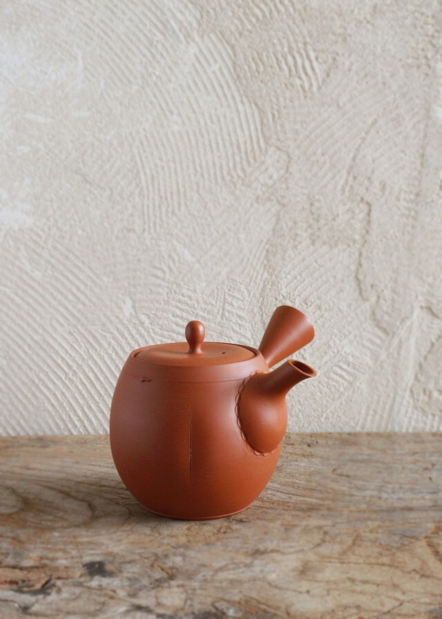 常滑焼棗型急須 玲光作 煎茶道具 朱泥急須 Antique Sam's Collection