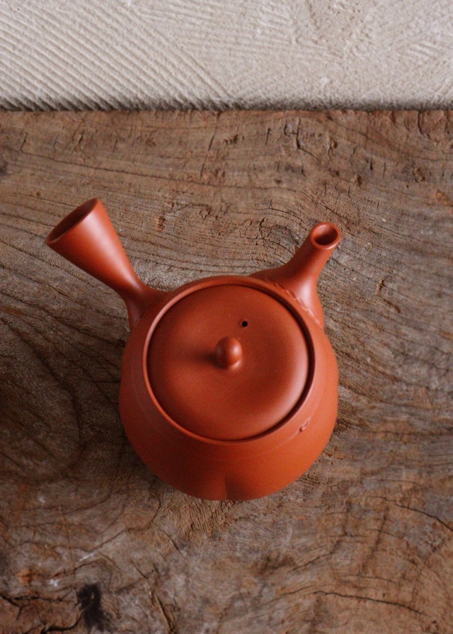 常滑焼棗型急須 玲光作 煎茶道具 朱泥急須 Antique Sam's Collection