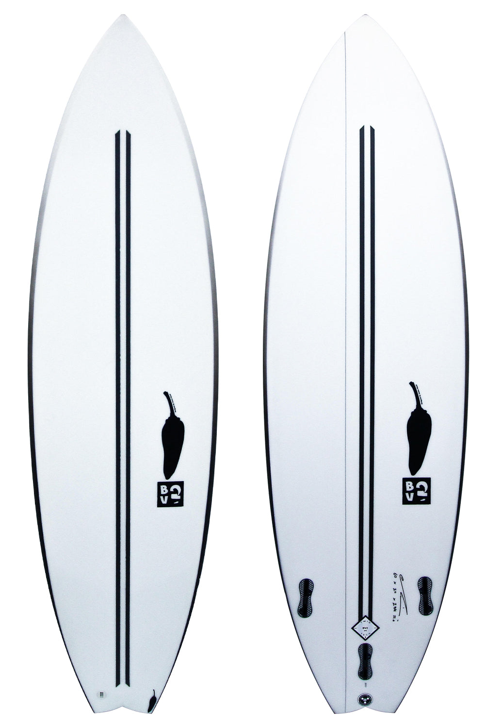Chilli BV2 'Black Vulture 2' Twin Tech Surfboard – Sanbah Australia
