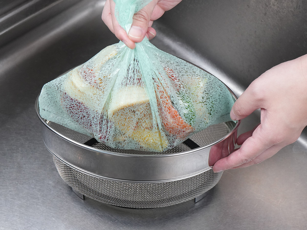 再生のびーるソフト水切り袋 兼用 緑 50枚 | サニパック