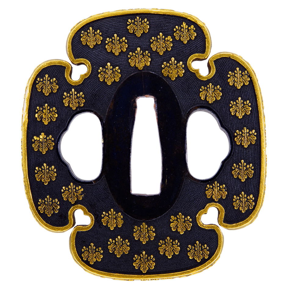 鍔 無銘 太刀師 桐紋散図鍔(TU-010915)｜刀・日本刀の販売なら日本刀