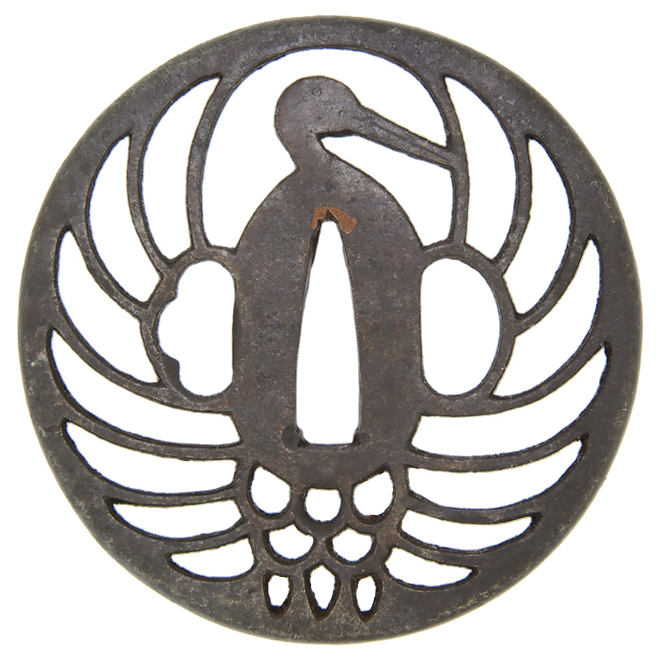 鍔 無銘 正阿弥 鶴丸透鍔(TU-270115)｜刀・日本刀の販売なら日本刀専門