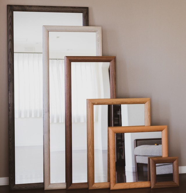 SENNOKI SOL ソル 59x161cm ホワイトオーク材 姿見 壁掛けミラー 全身鏡