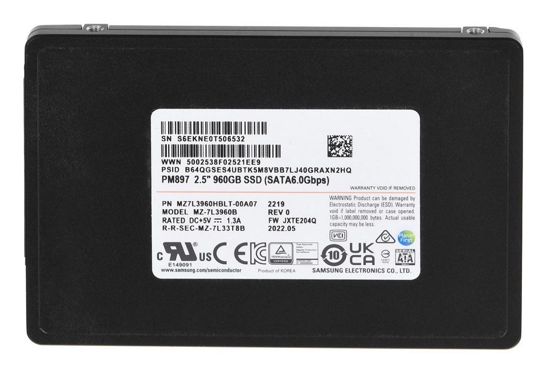 Samsung PM893 MZ7L3960HCJR-00AMV SSD 960 GB SATA 6Gb/s Brand New