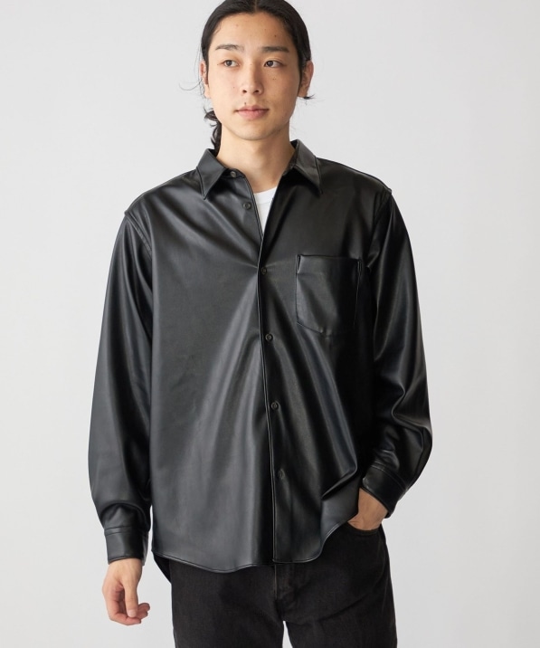 BENCH MARKING SHIRT: レギュラーカラー 合成皮革 シャツ｜ SHIPS 公式