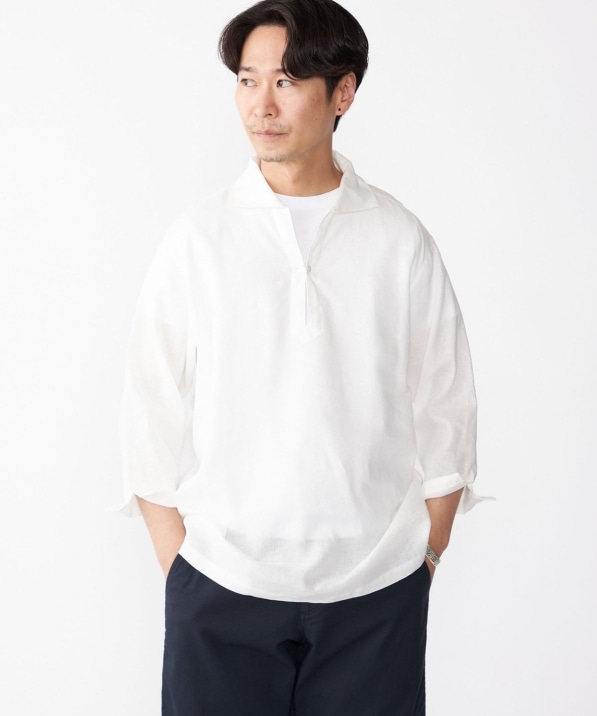 SHIPS: フレックスリネン 7スリーブ カプリ シャツ｜ SHIPS 公式サイト