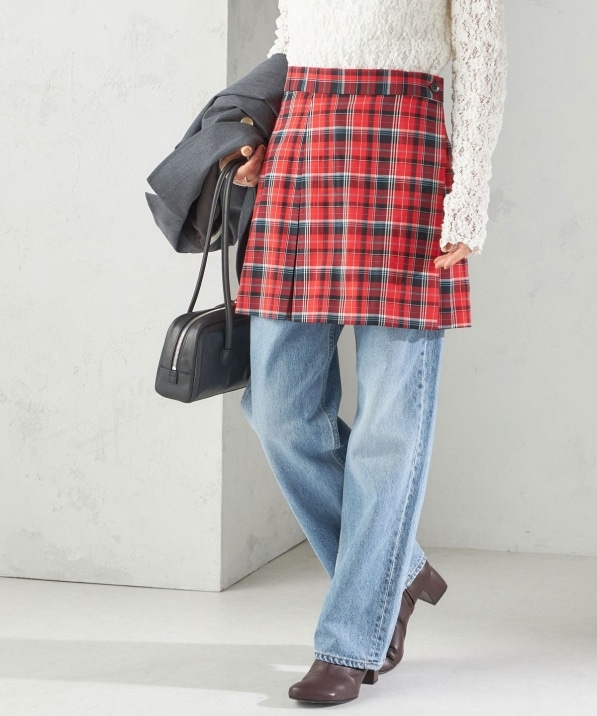 チェック プリーツ 巻き スカート｜ SHIPS 公式サイト