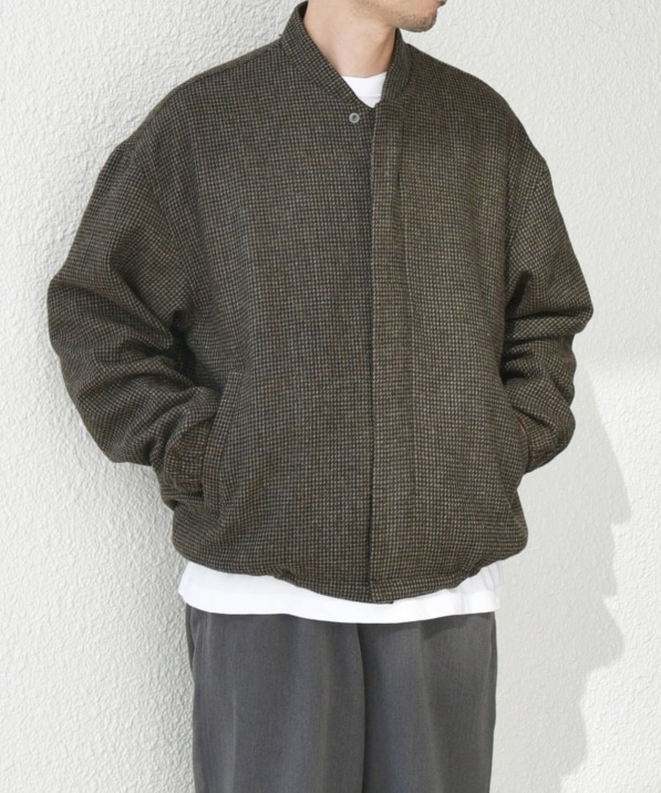 SHIPS any: 〈手洗い可能〉リラックス ツイード ジップ ブルゾン