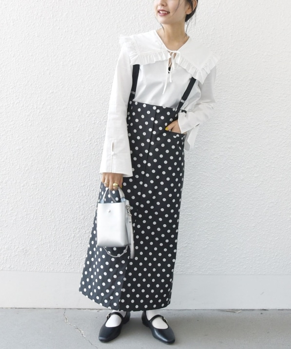 SHIPS any: ドット ジャカード サスペンダー スカート｜ SHIPS 公式サイト